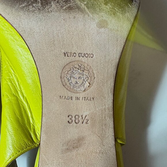 Versace Yellow and Blue Heels - Picture 5 of 7